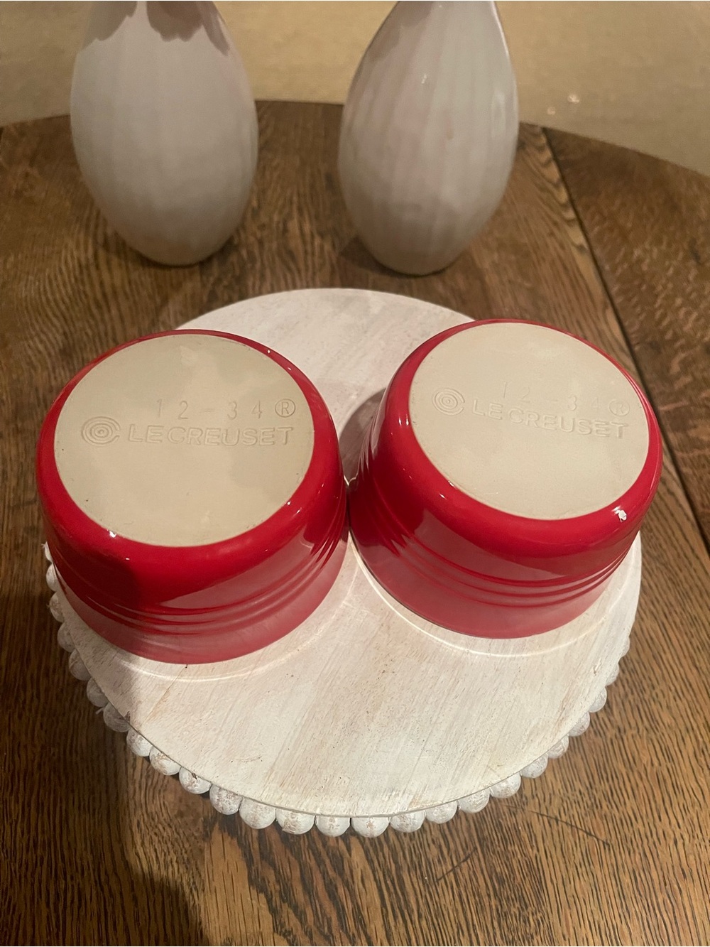Le Creuset Red Ceramic Ramekin Set - Picture 3 of 6